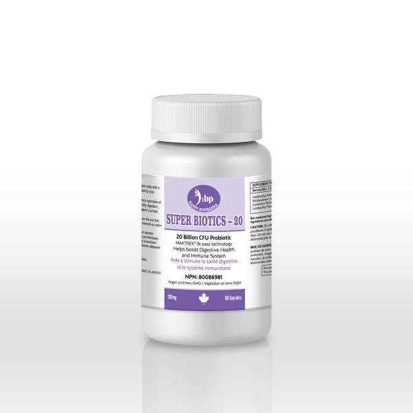 Super Biotics-20 Probiotic Capsules - 60 CPS - Digestive Health & Immune Support
