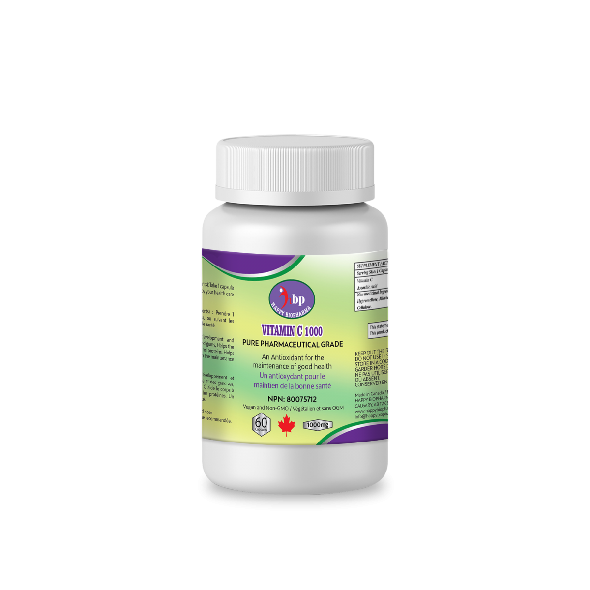 VITAMIN C-1000 - Ultimate Antioxidant Defense - 60 Veggie-Caps Bottle